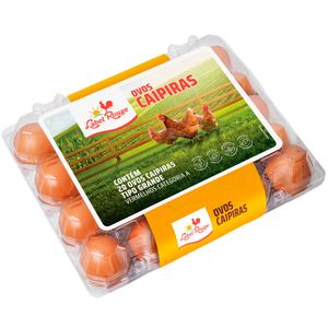 Ovo Caipira Label Rouge Bandeja com 20 Unidades