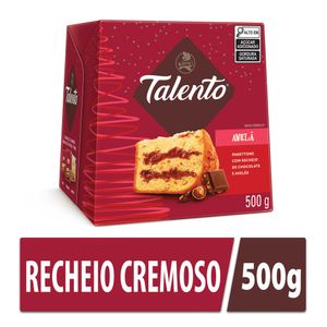 Panettone Garoto Recheio Chocolate Talento de Avelã Caixa 500g