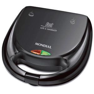 Sanduicheira Grill Mondial Fast S-12 Preta 127V