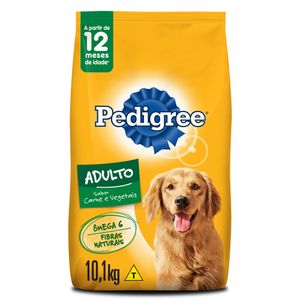 Alimento p/ Cães Pedigree Adultos 12 Meses a 7 Anos Carne e Vegetais Pacote 10.1Kg