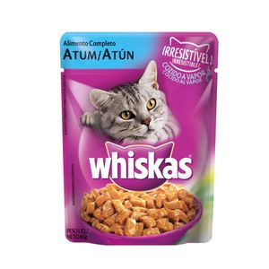 Alimento p/ Gatos Whiskas Adultos 1+ Atum ao Molho Sachê 85g