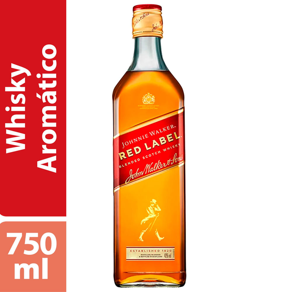 Whisky Johnnie Walker Red Label 750ml | Bretas Supermercado