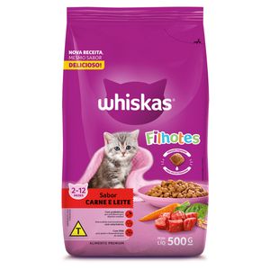 Alimento p/ Gatos Whiskas Filhotes Carne e Leite 500g