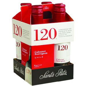 Vinho Chileno Santa Rita Cabernet Sauvignon 187ml c/ 4 Unid
