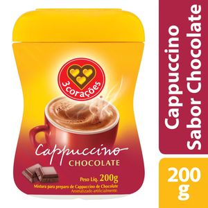 Cappuccino 3 Corações Chocolate 200g