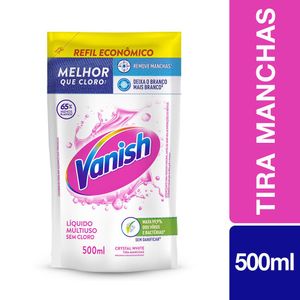 Tira-Manchas Vanish Crystal White Gel Multiuso Sachê 500ml Refil