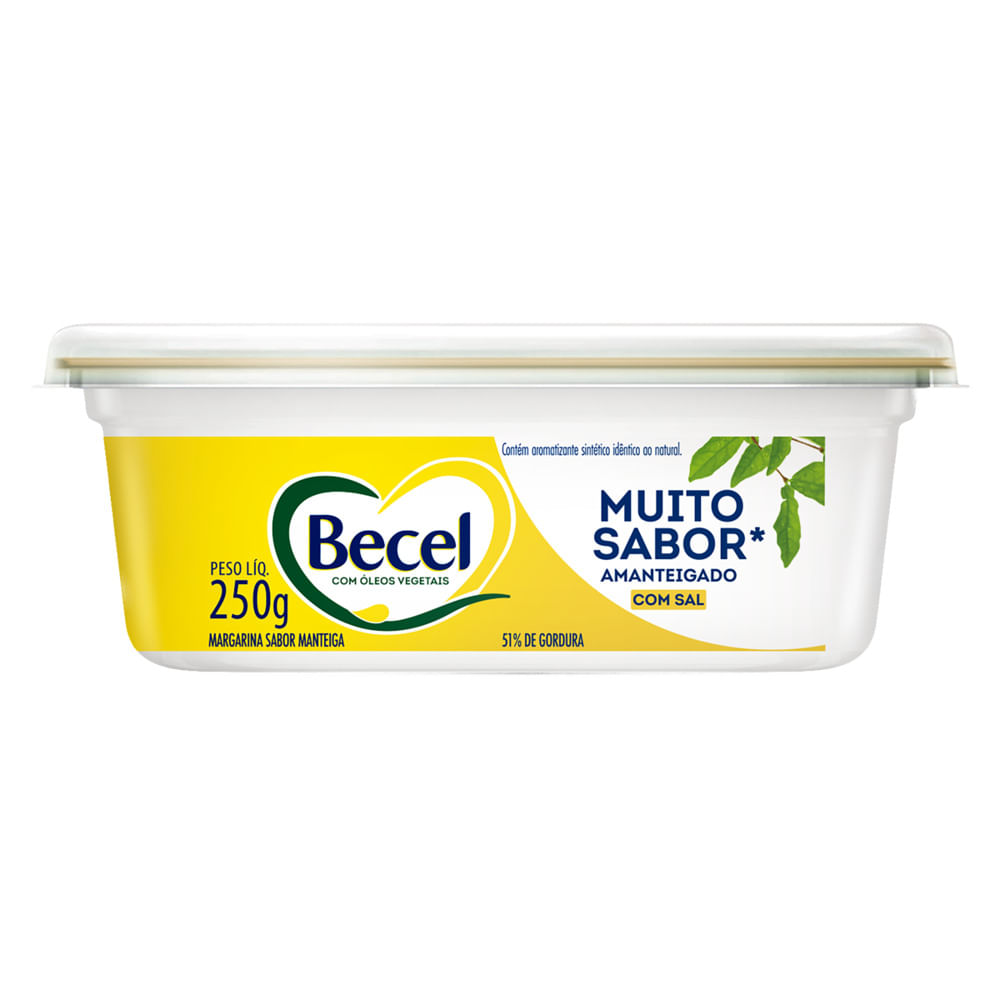 Creme Vegetal Becel Amanteigado c/ Sal 250g | Bretas Supermercado