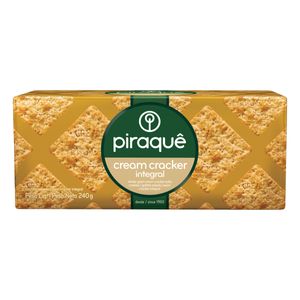 Biscoito Cream Cracker Piraquê Integral Pacote 240g