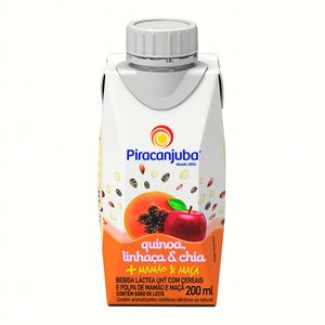 Bebida Láctea Piracanjuba Maça e Mamão c/ Quinoa Linhaça e Chia Tetra Pak 200ml