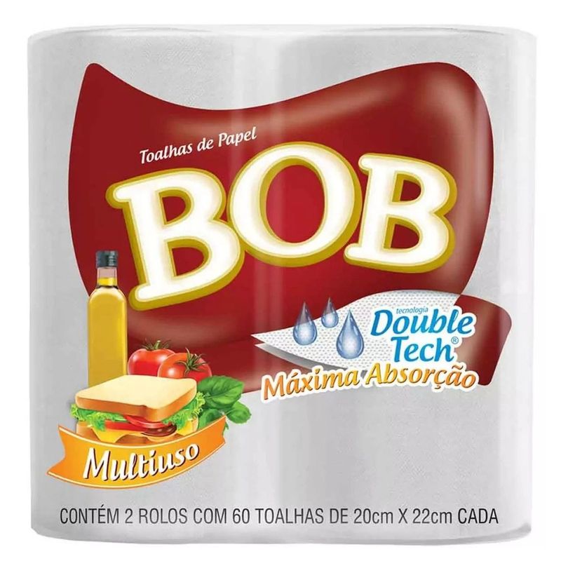 Toalha de Papel Bob c/ 2 Unid, Papel Toalha