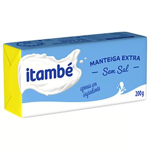 Manteiga Pasteurizada Itambé Extra sem Sal Tablete 200g