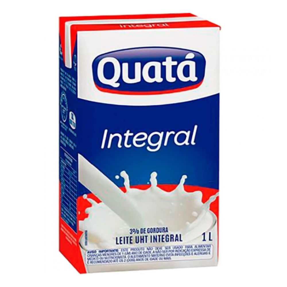 Leite UHT Quatá Integral Caixa1l | Bretas Supermercado