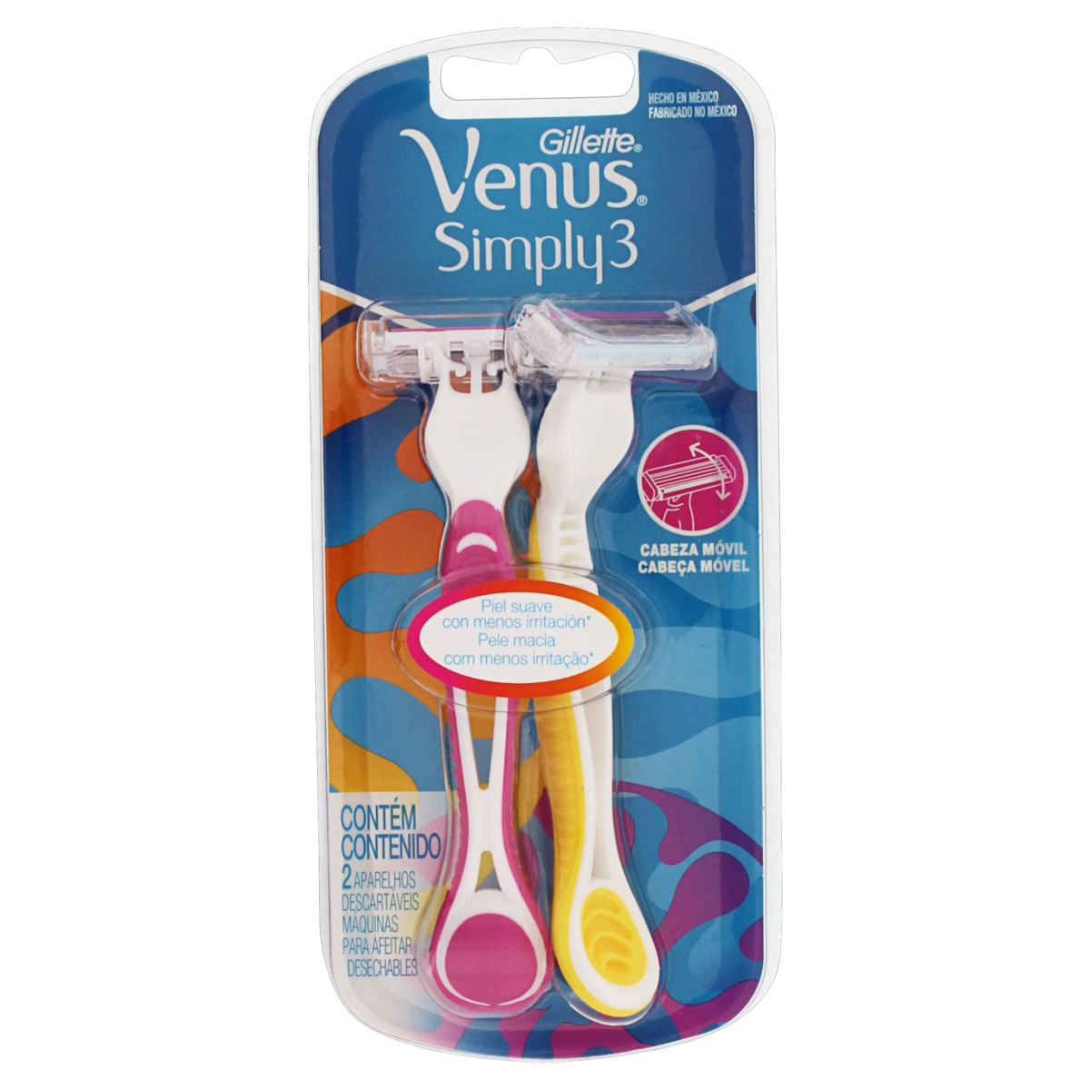 Aparelho para Depilar Gillete Venus Simply 3 Rosa com 2 Unid | Bretas ...