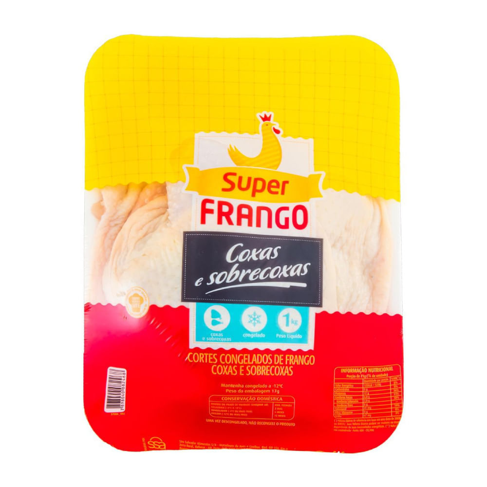 Coxa e Sobrecoxa de Frango Super Frango Congelado 1Kg | Bretas Supermercado