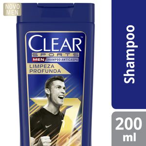 Shampoo Clear Men Anticaspa Sports Limpeza Profunda Frasco 200ml