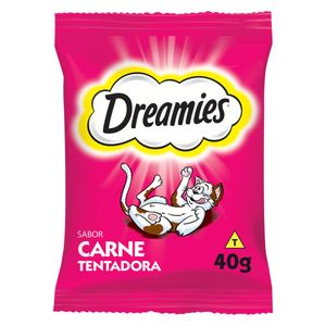 Petisco p/ Gatos Dreamies Adultos Carne Tentadora Pacote 40g