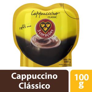 Cappuccino Solúvel 3 Corações Classic Refil 100g