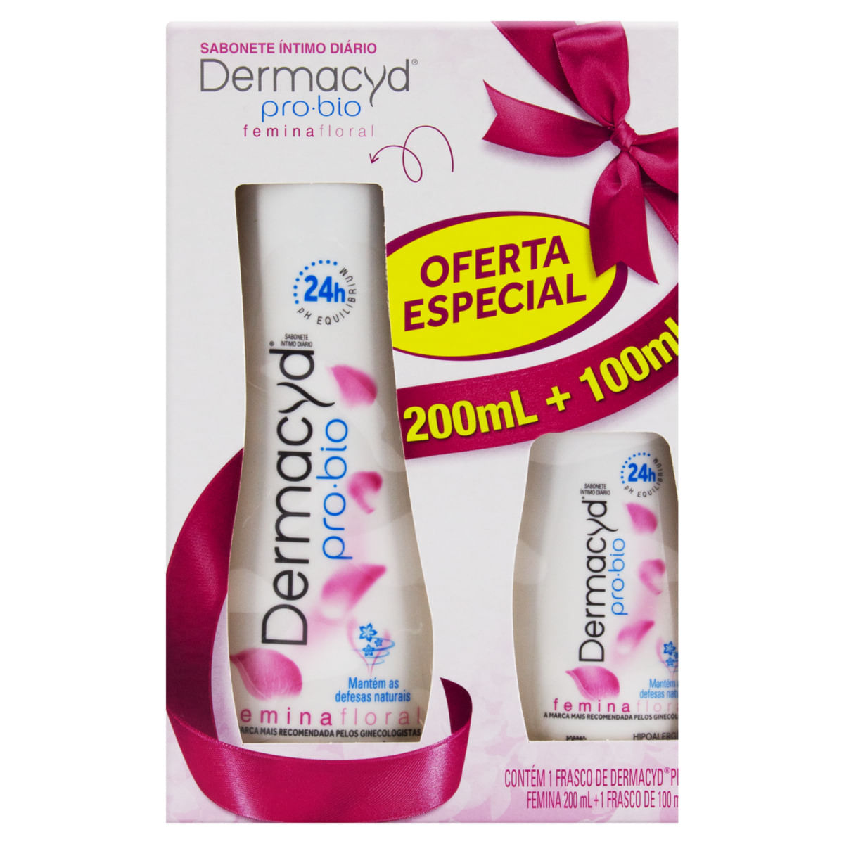 Kit Sabonete Líquido Íntimo Dermacyd Femina 200Ml + 1,99 Leve 100Ml ...