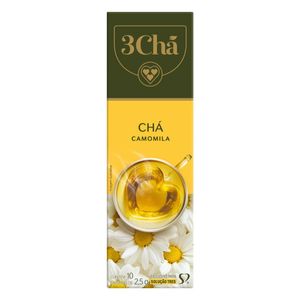 Chá em Cápsula Camomila 3 Chá Caixa 25g c/ 10 Unid