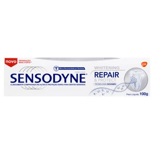 Creme Dental Sensodyne Repair & Protect Whitening c/ Flúor p/Dentes Sensíveis Caixa 100g