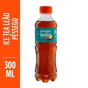 Chá Preto Ice Tea Leão Pêssego Garrafa 300ml