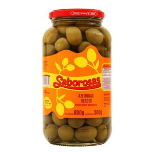 Azeitona Verde Saborosa c/ Caroço 500g