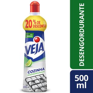 Limpador Desengordurante Cozinha Limão Veja Squeeze 500ml Grátis 20% deDesconto