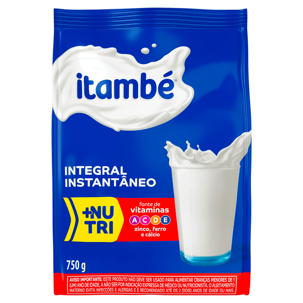 Leite em Pó Integral Instantâneo Itambé +Nutri 750g | Bretas Supermercado