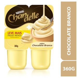Sobremesa Láctea Chandelle Chocolate Branco Bandeja 360g c/ 4 Unid