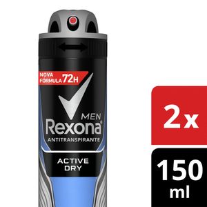 Desodorante Aerossol Rexona Active 150ml c/ 2 Unid Leve + Pague -