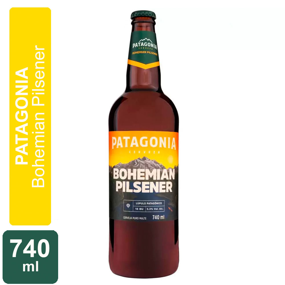 Cerveja Patagonia Bohemian Pilsener Puro Malte Garrafa 740ml ...