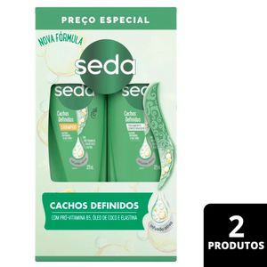 Kit Seda  Shampoo + Condicionador Cachos Definidos 325ml Cada Preço Especial