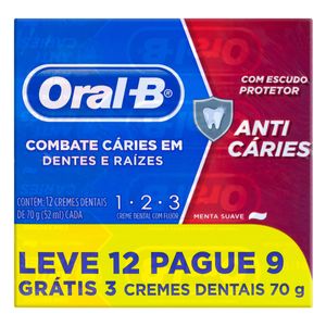 Creme Dental Oral-B 123 70g Leve 12 Pague 9