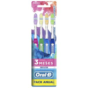 Escova Dental Oral-B Indicator Colors 35 Leve com 4 Unid