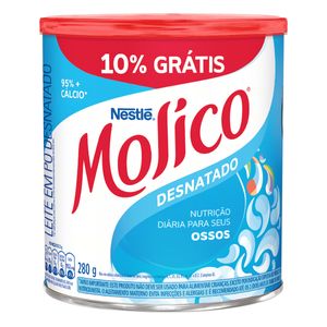 Leite Pó Molico Desnatado 10% Grátis LATA 280g 96g