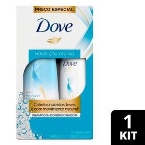 Kit Dove Shampoo 400ml + Condicionador 200ml Hidratação Intensa