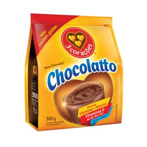 Achocolatado em Pó 3 Corações Chocolatto 300g