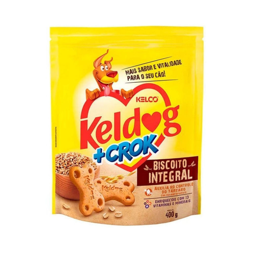 Biscoito Keldog Croc Integral 400g | Bretas Supermercado