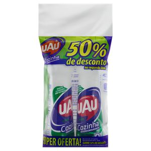 Pack Limpador Uau Desengordurante Cozinha Limão Squeeze c/ 2 Unid de 500ml Cada 50% Desconto 2ª Unidade