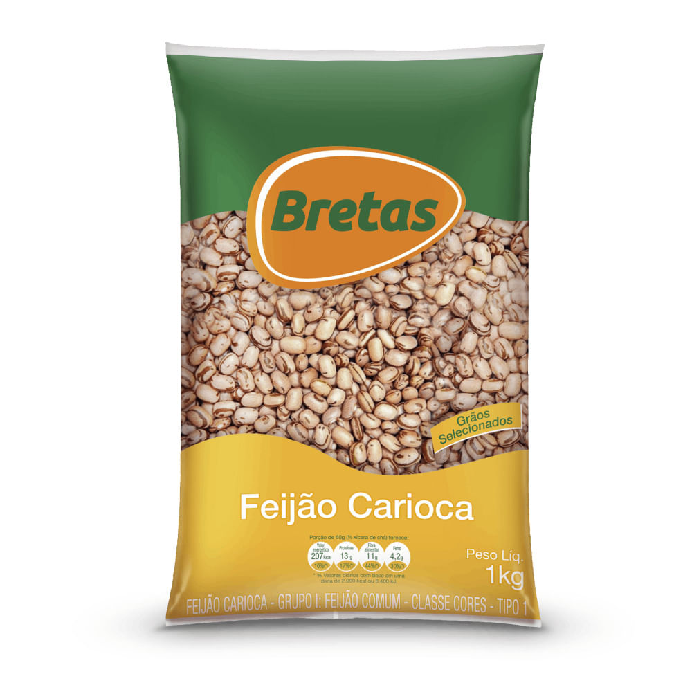 Feijão Carioca Bretas 1Kg, Feijão
