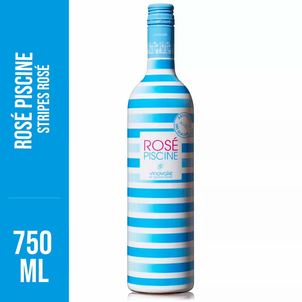 パンチ　白蓮花錦 13 + ラブハート錦 Vinho Francês Rose Piscine Strips 750ml | Bretas Supermercado