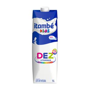 Leite Uht Integral Itambé Kids Dez Vitaminas Caixa c/ Tampa 1l