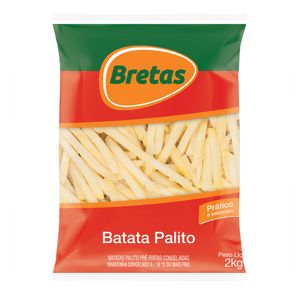 Batata Palito Bretas Congelada Pacote 2Kg