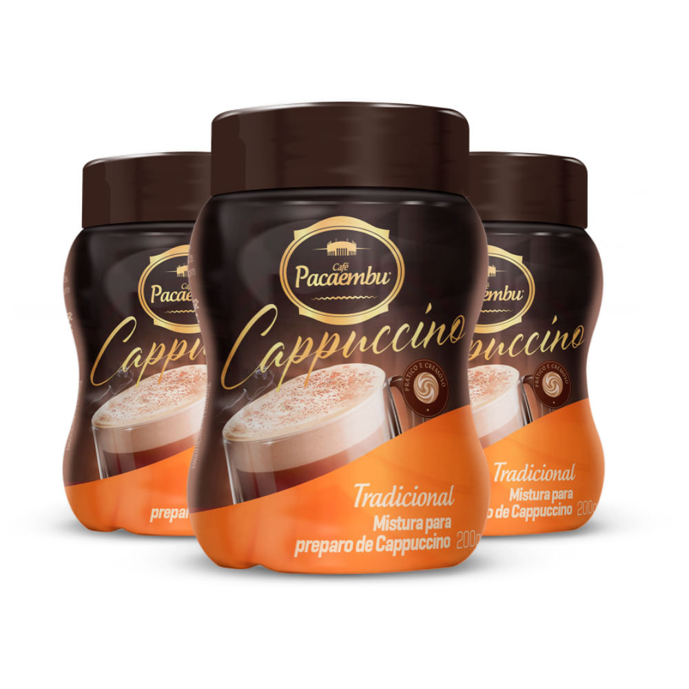 Café Pacaembu Cappuccino Tradicional Pote 200g | Bretas Supermercado