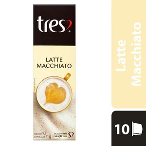Café em Cápsula 3 Corações Latte Macchiato 110g c/ 10 Unid