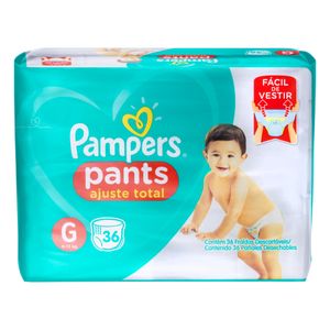 Fralda Descartável Pampers Confort Sec Pants Ajuste Total G c/ 36 Unidde48 Lenços CadaUnid