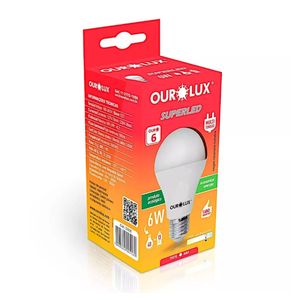 Lâmpada Ourolux Superled 6W 6500K Branca Bivolt