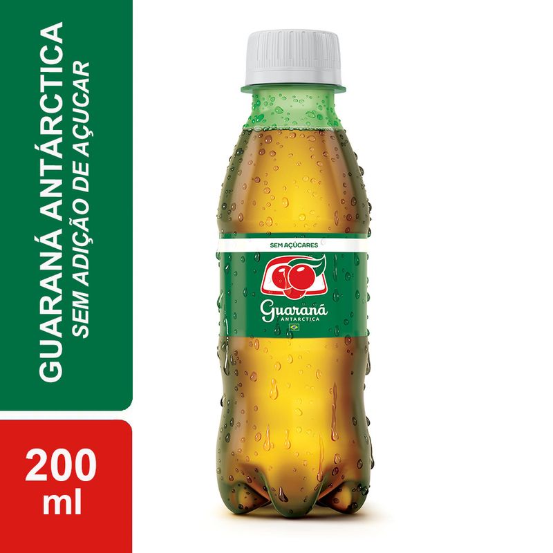 Refrigerante Guaraná Antarctica Zero Açúcar Pet 200ml, Zero e Diet