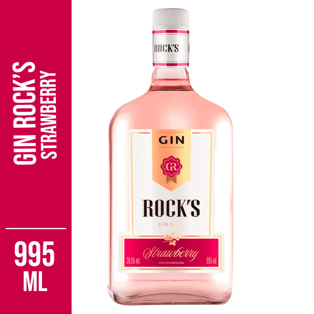 Gin Rocks Strawberry Doce 1 Litro | Bretas Supermercado