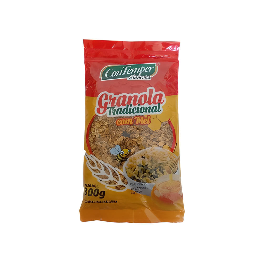 Granola Contemper Tradicional c/ Mel 300g | Bretas Supermercado